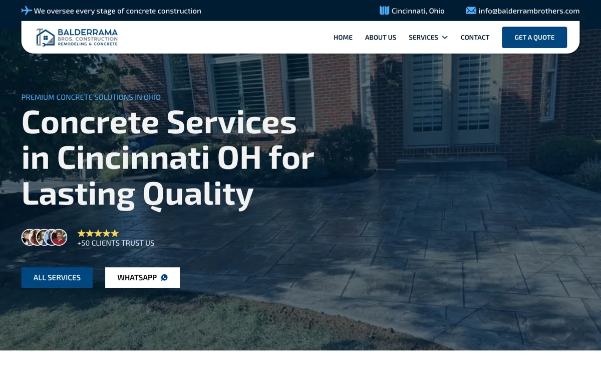 Sitio web de Balderrama Brothers Construction diseñado por Arturo Guzmán