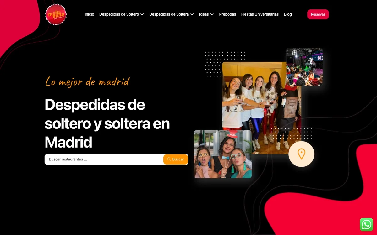 Sitio web de Despedidas Mola Mola diseñado por Arturo Guzmán