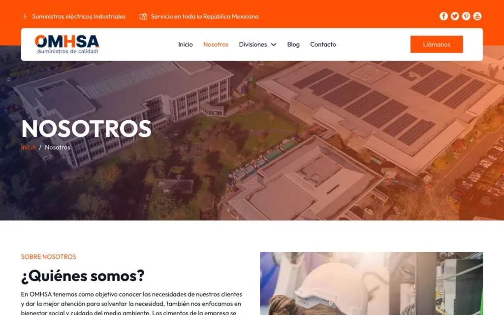 Diseño de página web para OMHSA en Tampico, Tamaulipas — proyecto de Arturo Guzmán