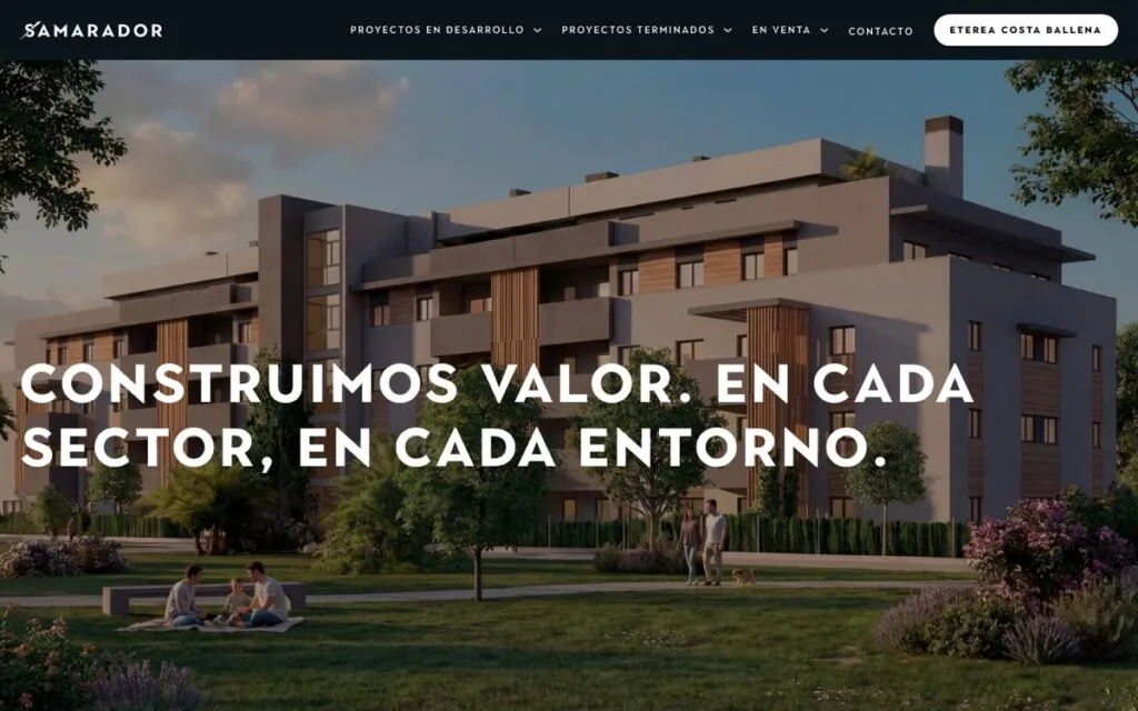 Diseño de página web para Grupo Samarador en España — proyecto de Arturo Guzmán