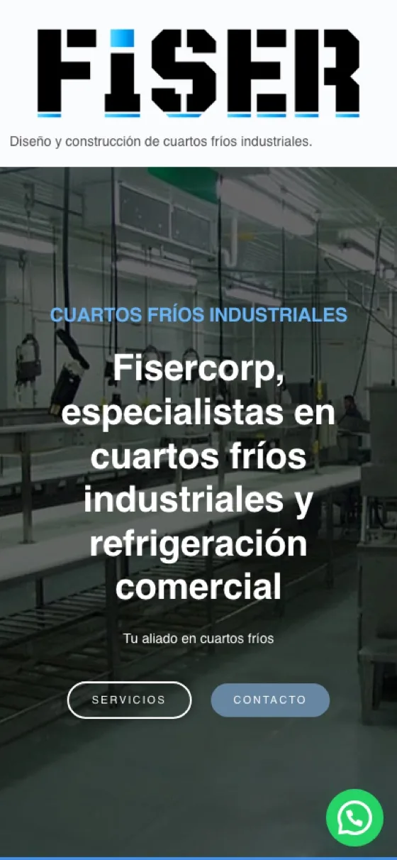 Fiser Construcciones visto en celular