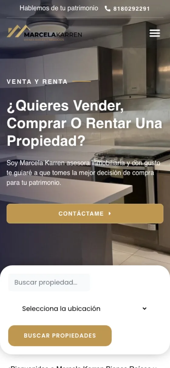 Marcela Karren · Bienes Raíces visto en celular