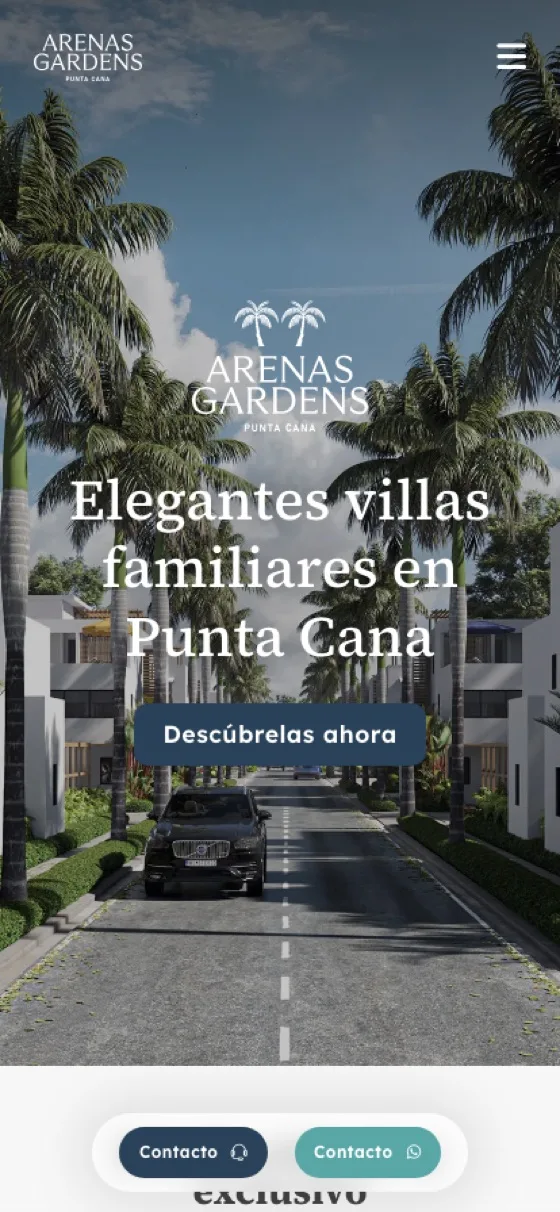 Arenas Gardens Punta Cana visto en celular