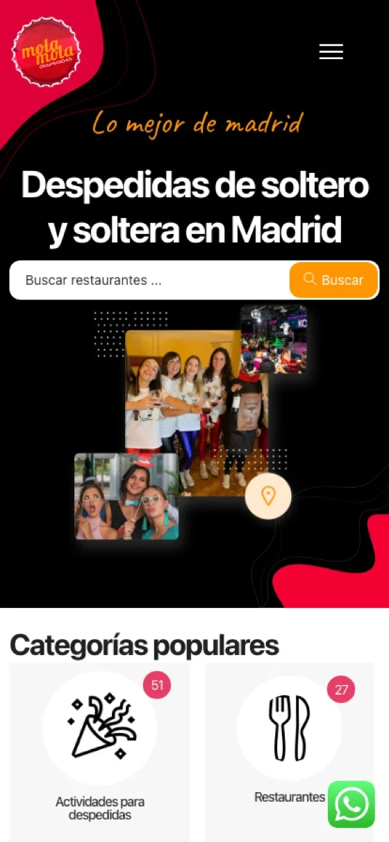 Despedidas Mola Mola visto en celular