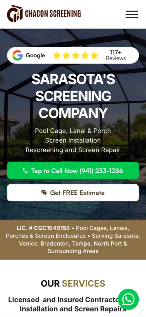Chacon Screening visto en celular
